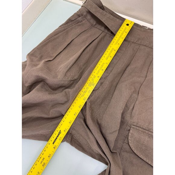 Banana Republic Heritage Explorer Belted Pants 12 Linen Cotton Wide Leg Safari - Picture 13 of 16
